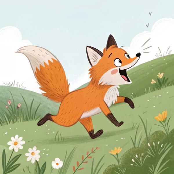 Cute fox running #1